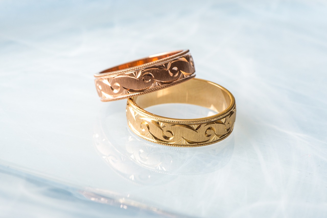 Two wedding bands.