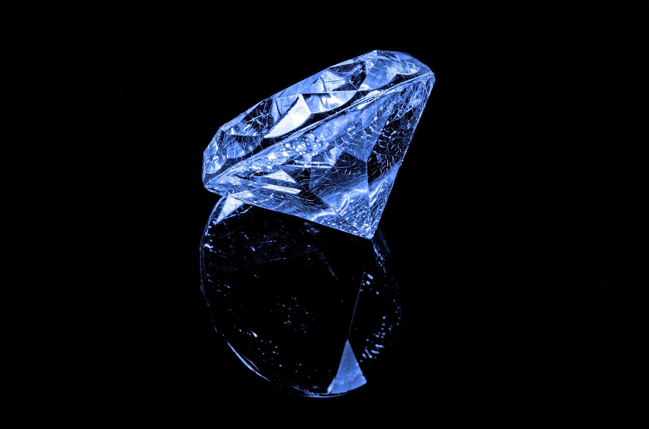 Close up of a diamond.