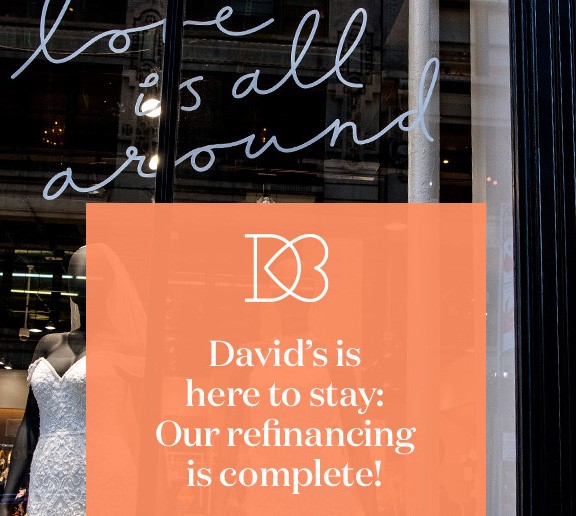 David's Bridal is here to stay graphic.