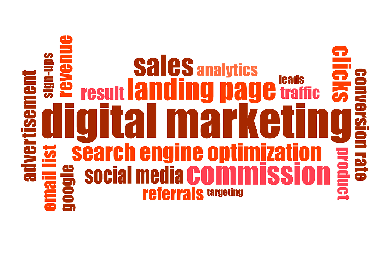 Digital marketing graphic.
