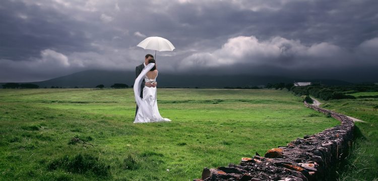 Bride and groom in Ireland.