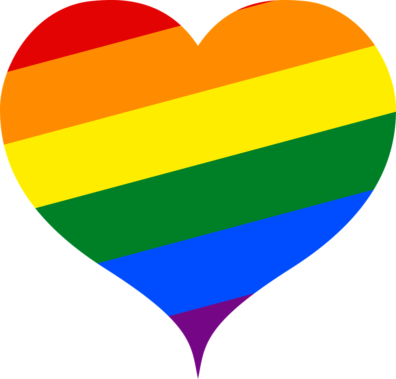A rainbow heart.