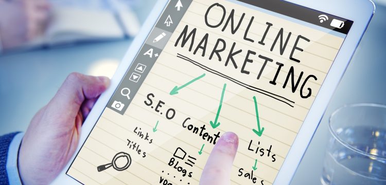 Online marketing graphic.