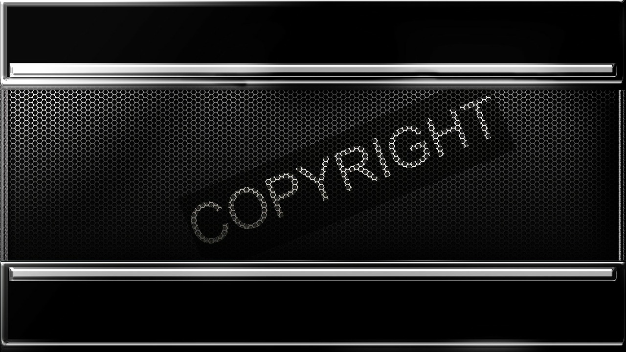 The word, "copyright".