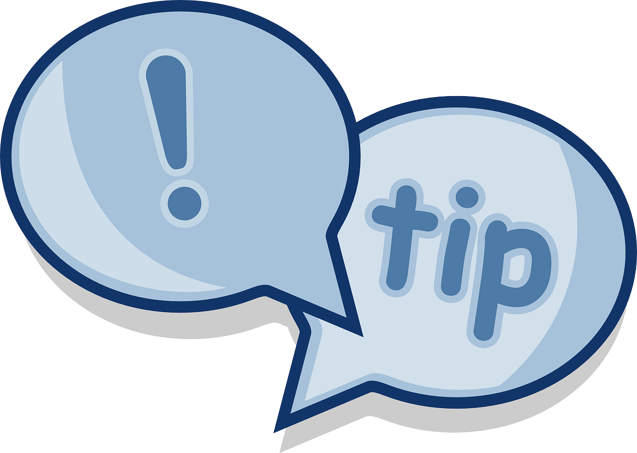 Graphic that reads, "tip".