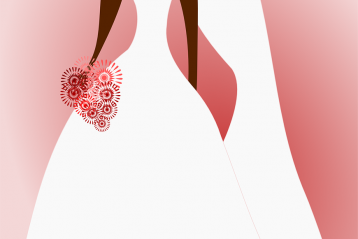 Graphic of a bride.