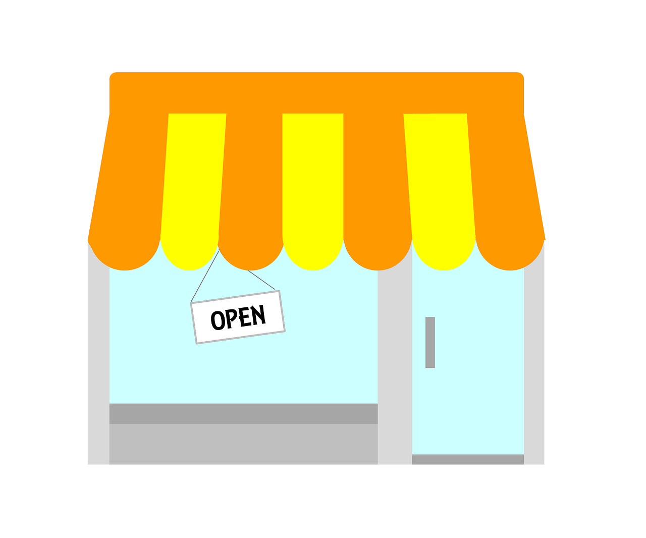 Graphic of a small business store.