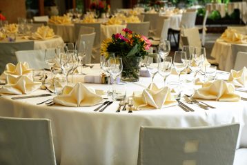 Wedding reception table.