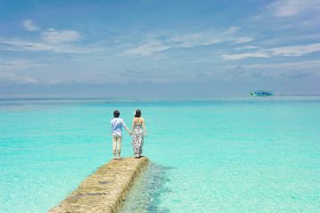Couple on a beach.