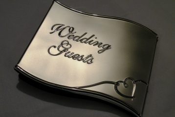 Picture that reads, "Wedding Guests".