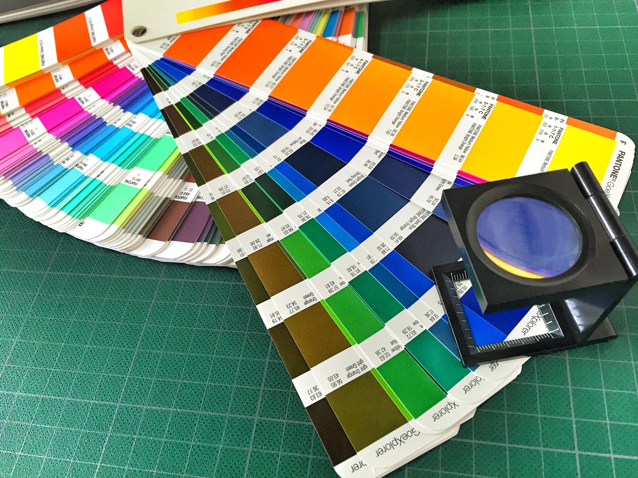 Pantone colors of various shades.