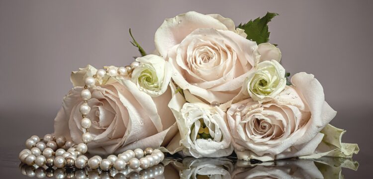 Pearls and roses.