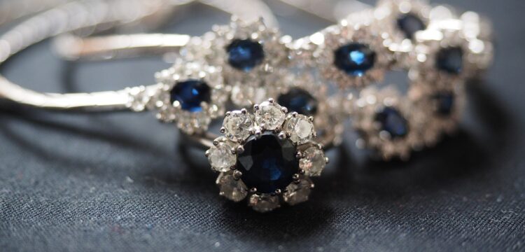 A few sapphire and diamond rings.